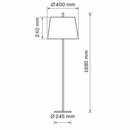 Торшер золотий з білим абажуром Стенд H-169 cm E27 Gold+White Stand 250740-100005496