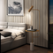 Торшер золотий зі столиком з білим мармуром H-162 cm Gold Lupe Table Lamp 210514-25157