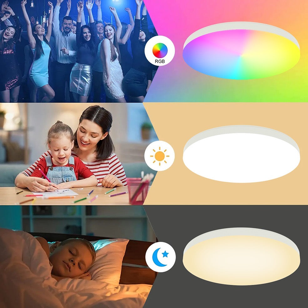 Стельовий світильник світлодіодний з пультом Color baby D300 Led 24W RGB White DS-Design 240458-100003236