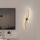 Настінний світильник Double waves L-60 cm / L-80cm Led 12W 4000K Black 241080-100003925