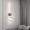 Настінний світильник H-70cm / H-90 cm Led 16W/22W 4000K Black Spiral wave 241080-100003926