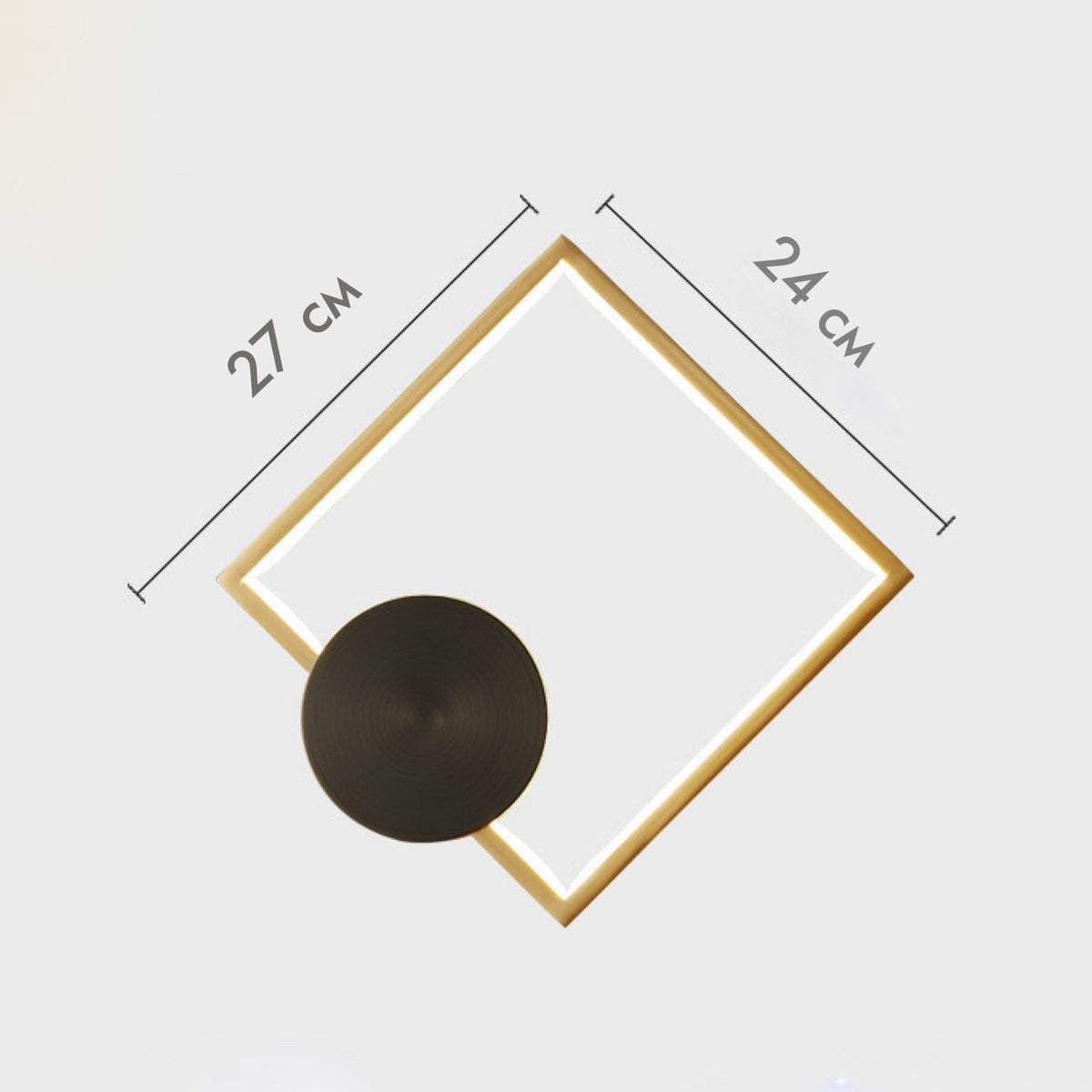 Настінний світильник Wall square 27*24 cm Gold 240721-100003503