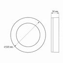 Настінно-стельовий світильник білий круглий D-32 cm Led 30W 5000K White Art 260854-100008683