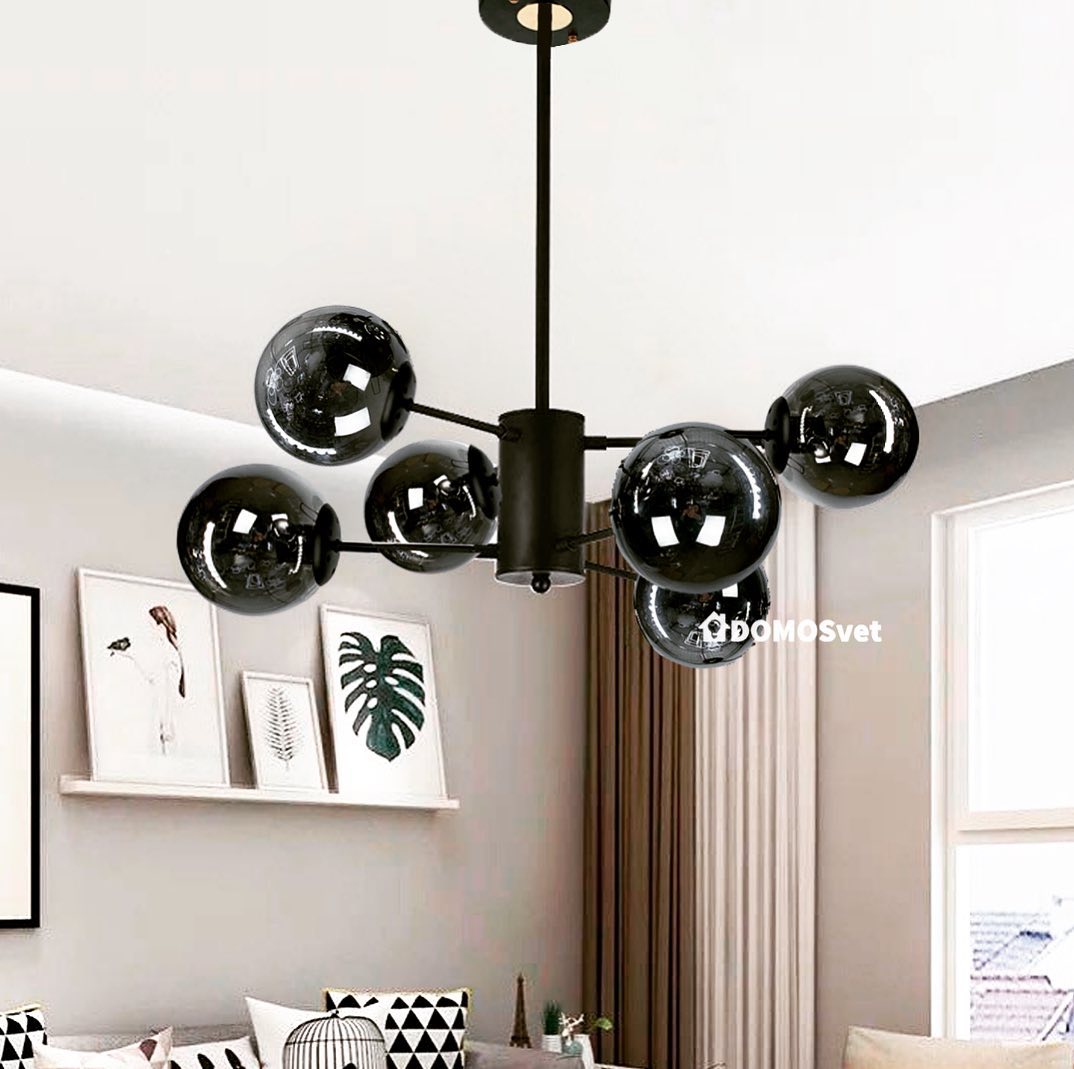 Підвісні люстри Wendy grey lamp Black D70 6xE27 / D85 8xE27 / D102 12xE27 230318-100001440