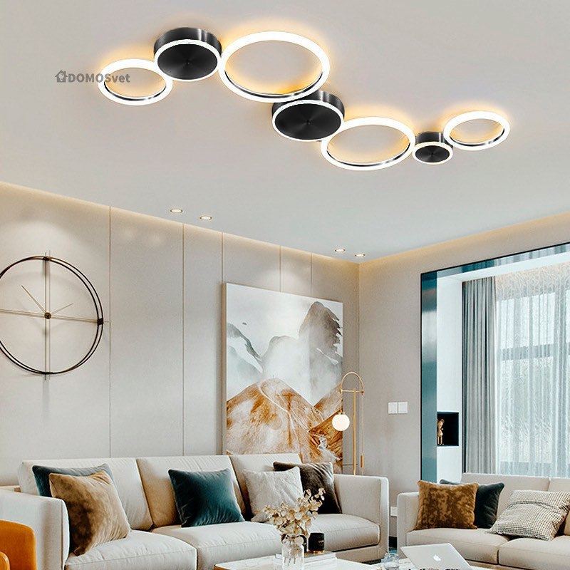 Світильник стельовий Ring snake lamp Led 2x56W White Black 230349-100001461
