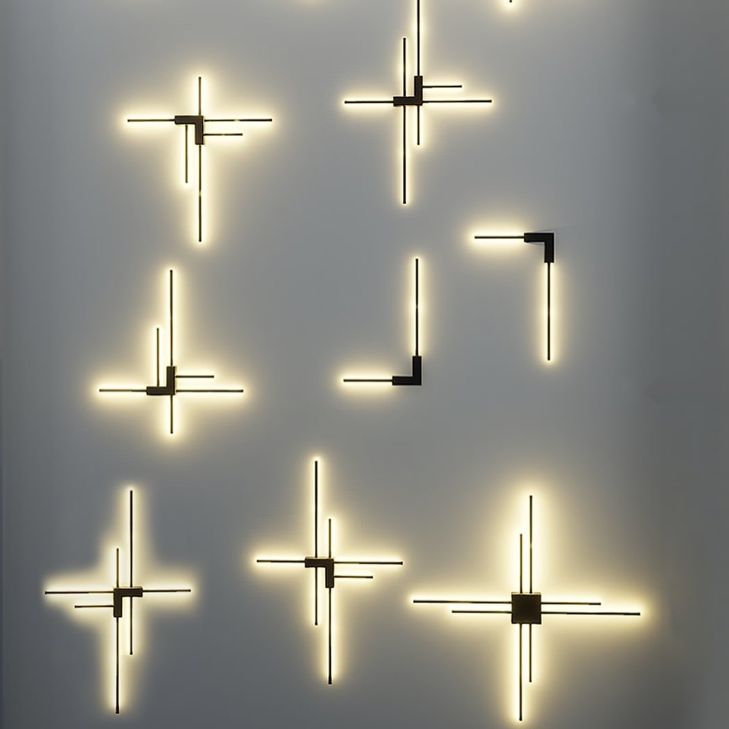 Настінний світильник Geometric shapes lamp 7 Led 31W 4000K Black / Gold 230318-100001476
