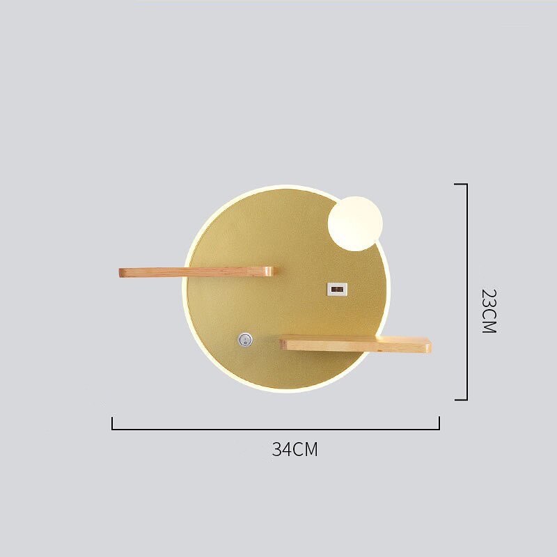 Настінний світильник з вимикачем на корпусі Shelf lamp Led 10W 3000K Circle 230249-100001412