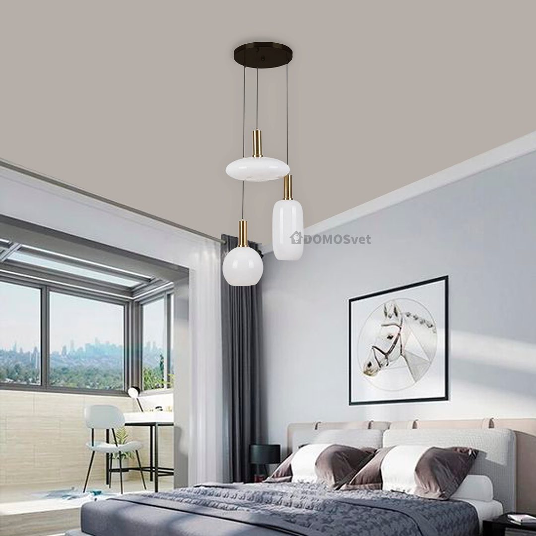 Підвісний світильник Altom lamp 3хЕ27 White Black Gold 230331-100001460