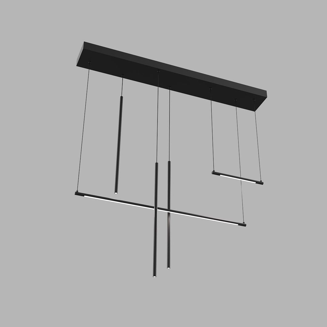 Люстра чорна підвісна L-110 cm W-15 cm Led 35W 4000K Black Apex lamp 230326-100001472