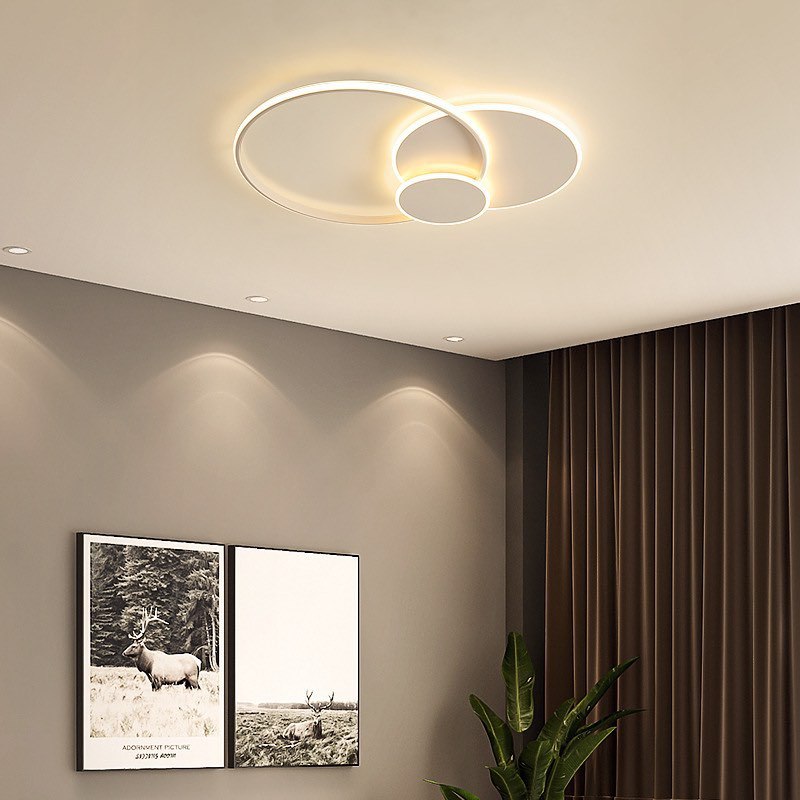 Стельовий світлодіодний світильник з пультом Trio-rings model D-550 Led 80W White 230260-100001418