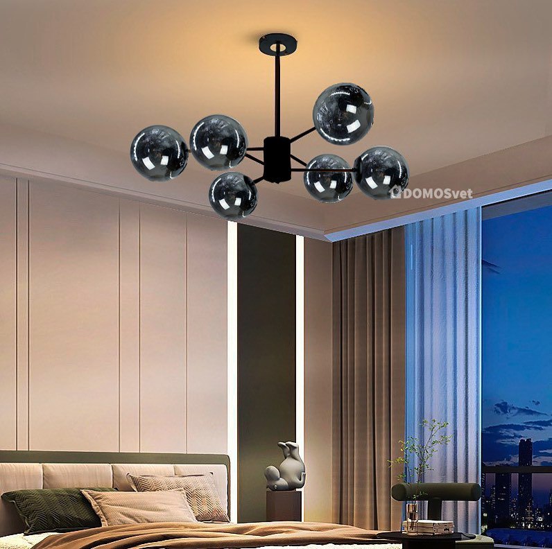 Підвісні люстри Wendy grey lamp Black D70 6xE27 / D85 8xE27 / D102 12xE27 230318-100001440