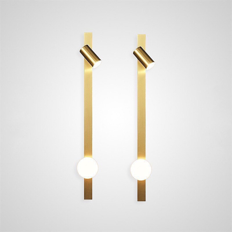 Настінний світильник золотий H-80 см G9+led Gold Spot ball 230118-100001325