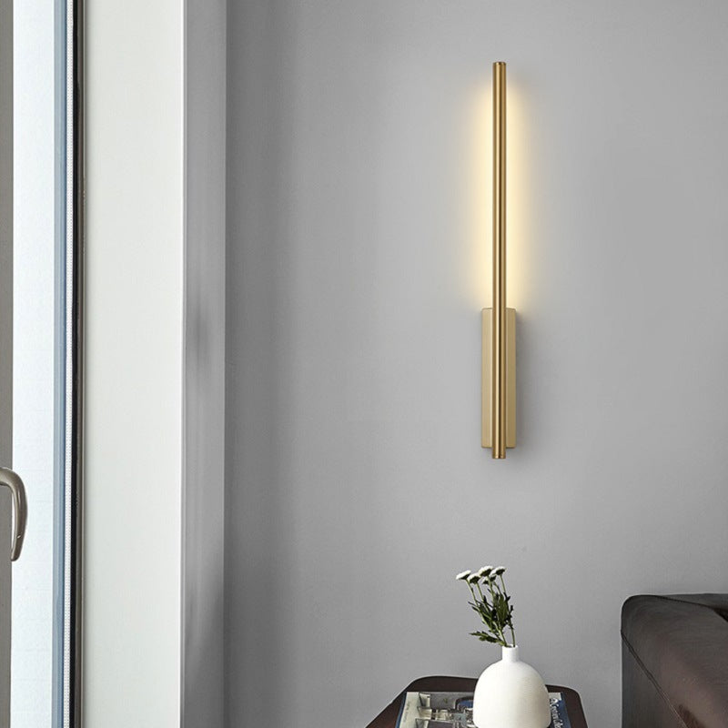 Бра лінійні золоті H-60 cm / H-80 cm / H-100 cm Led 4100К Gold Pipe Stick 220918-100001048