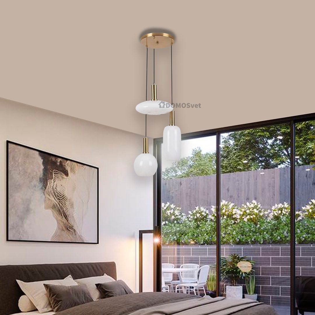 Підвісний світильник Altom lamp 3хЕ27 White Black Gold 230331-100001460