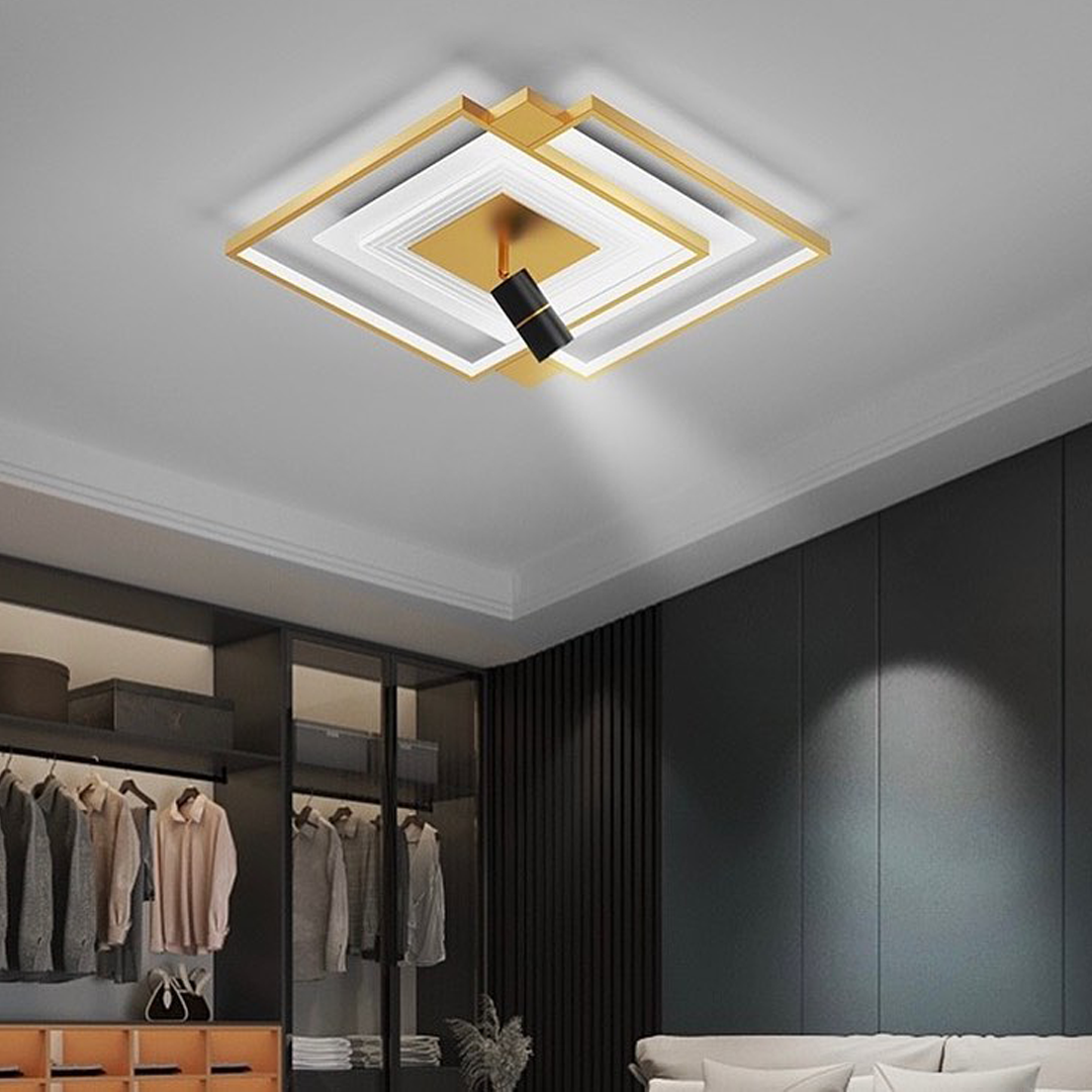 Стельовий світильник з пультом Ceiling Dim D-500 3000-6500K LED Gold Square / Gold Circle 230118-100001351