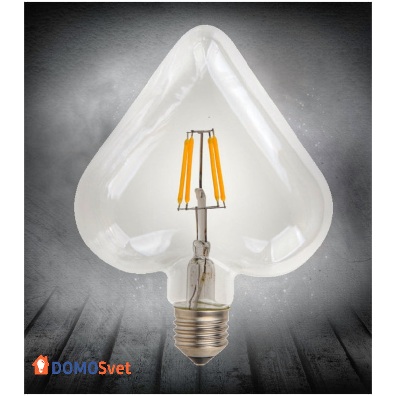 Лампа Едісона Led X95 4w 2200k Серце Domosvet Design 21053-35786
