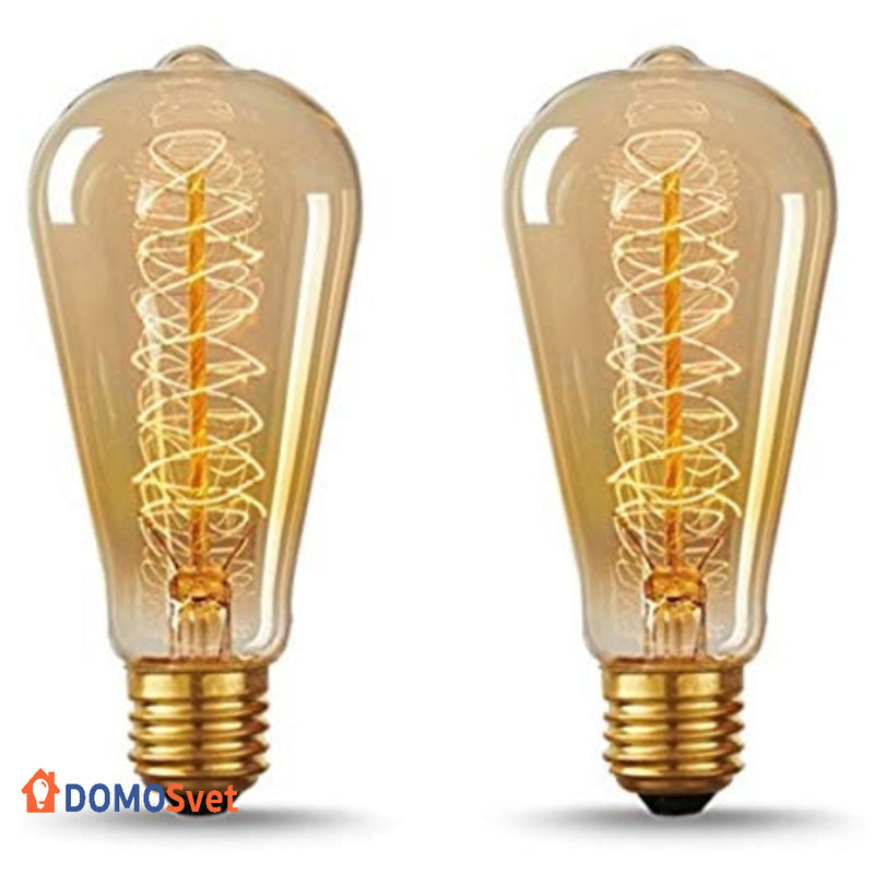 Лампа Едісона Spiral St64 40w E27 Domosvet Design 22053-42290