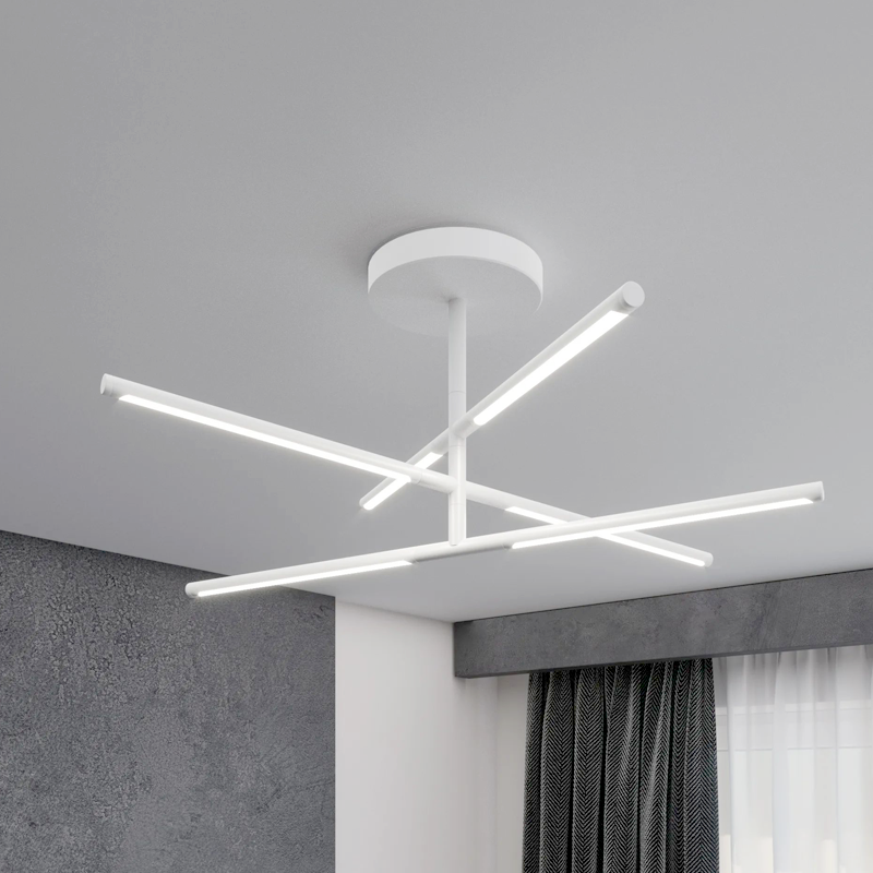 Люстра біла D-73 cm LEDx6 36W White Ray 210826-100000304