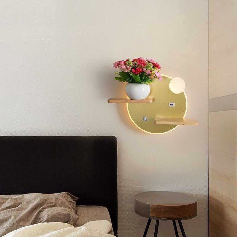 Настінний світильник з вимикачем на корпусі Shelf lamp Led 10W 3000K Circle 230249-100001412