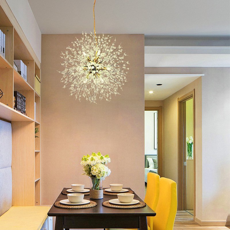 Люстра підвісна декоративна з намистинами Dandelion D-40cm / D-55cm G9 Gold 210718-100000076