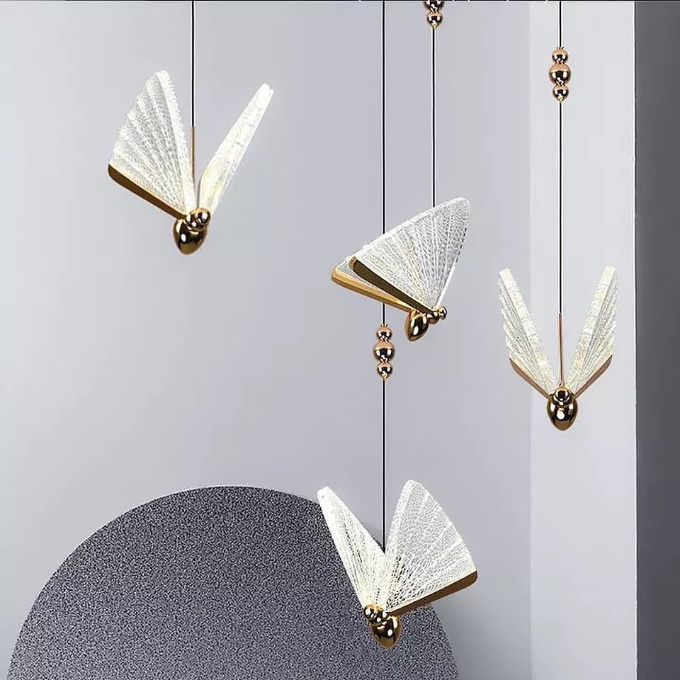 Підвісний світильник Butterfly Gold+Transparent 210718-100000078