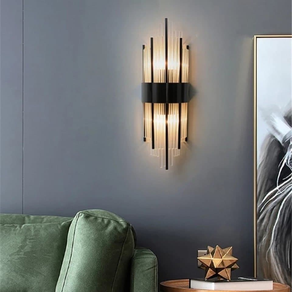 Бра в корпусі чорний хром H-60 cm W-20 cm Nail Black Chrome 220122-100000653