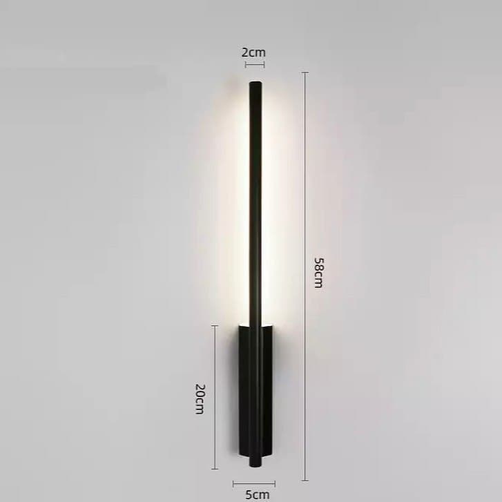 Бра лінійні 4000К Pipe Black Stick 60H / 80H / 100H 220218-100000685