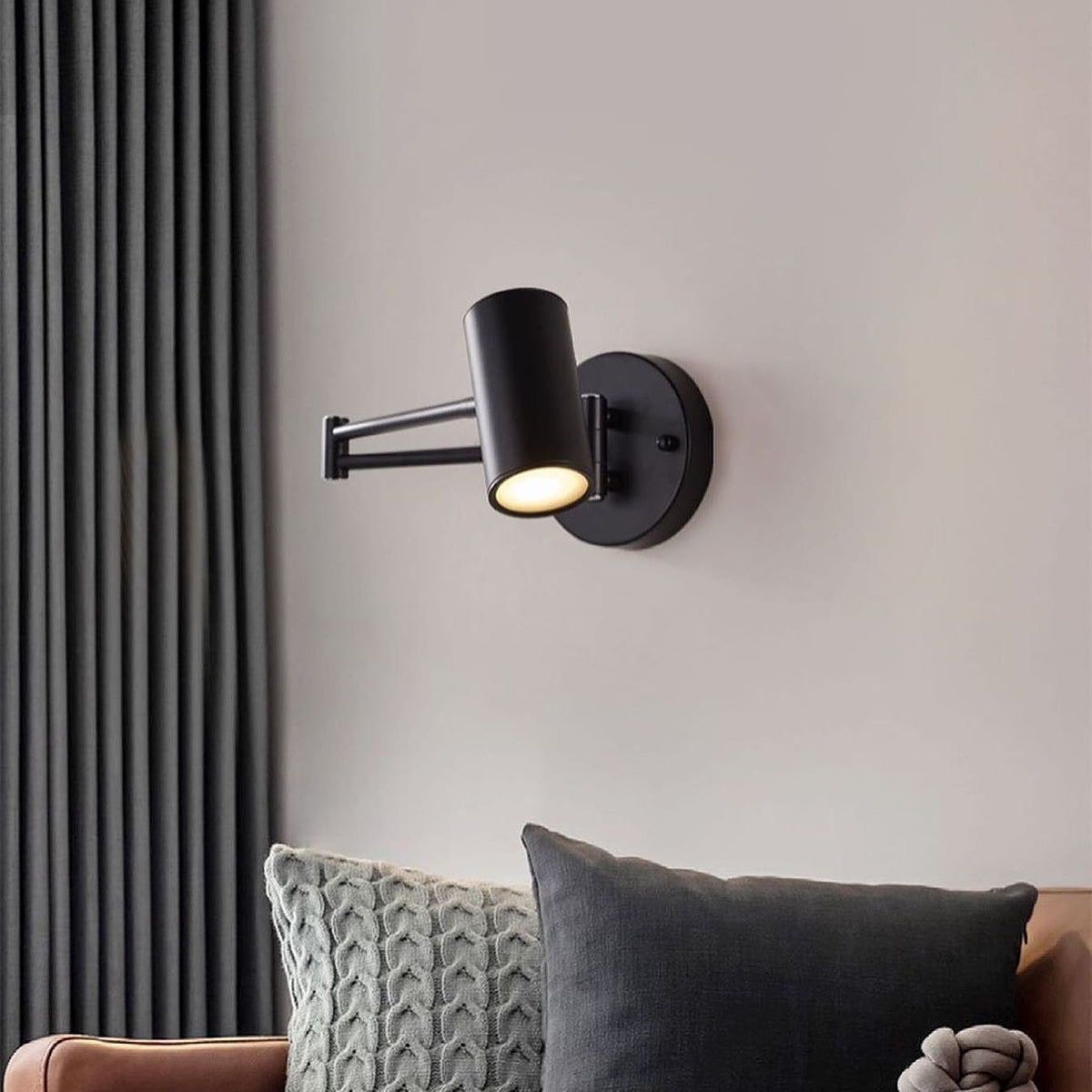 Бра поворотне чорне L-60 cm D-7 cm GU10 Black/Gold Turn 220522-100000760