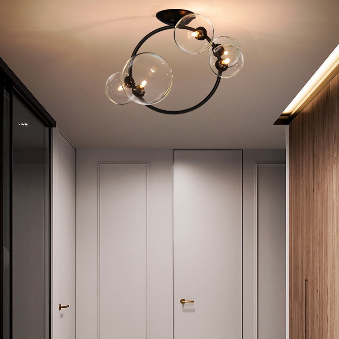 Люстра IONA Ceiling Bubbles 3+2 Gold / Black 220518-100000768