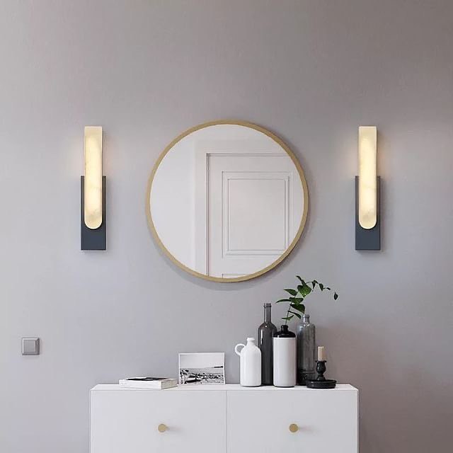 Бра з мармуру чорне з білим 3000К-6000К Marble 220619-100000824