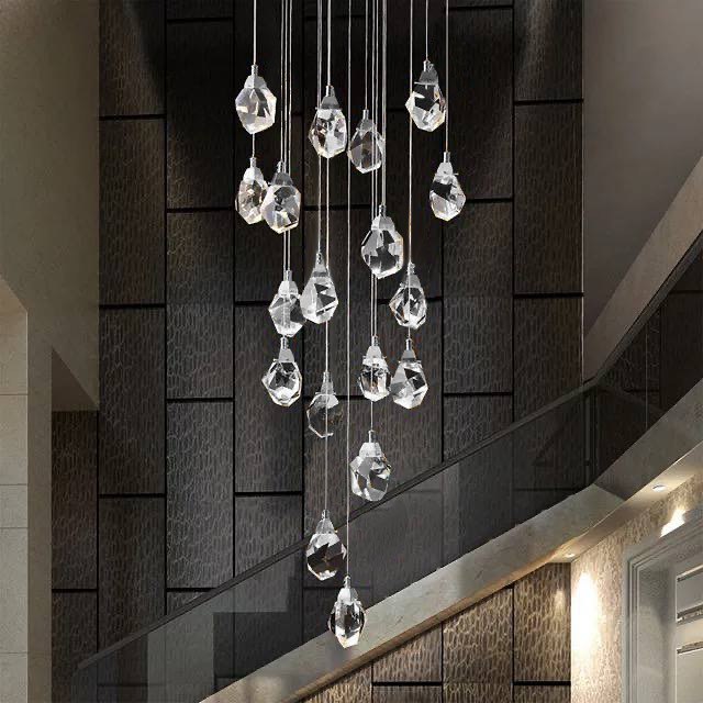 Люстра хромована на 18 підвісів D-60 cm Led 90W Chrome Crystal 220722-100000911