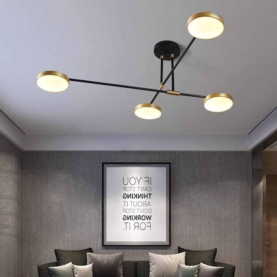 Люстра Супутник Gold&Black 4 Lamps 220935-100001031