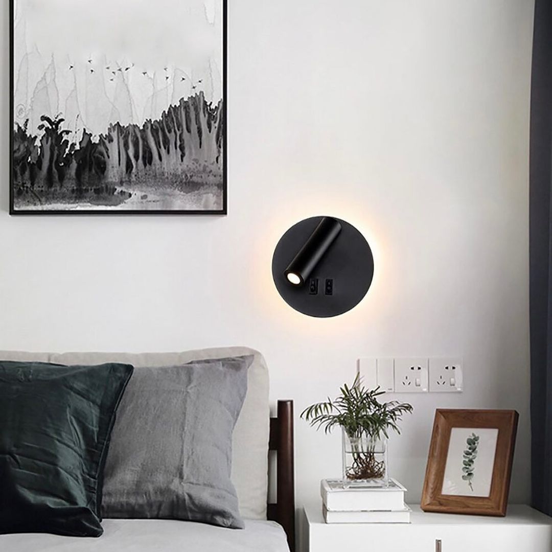 Бра з вимикачем на корпусі Поворотні Споти Black Circle / Black Square 221027-100001076
