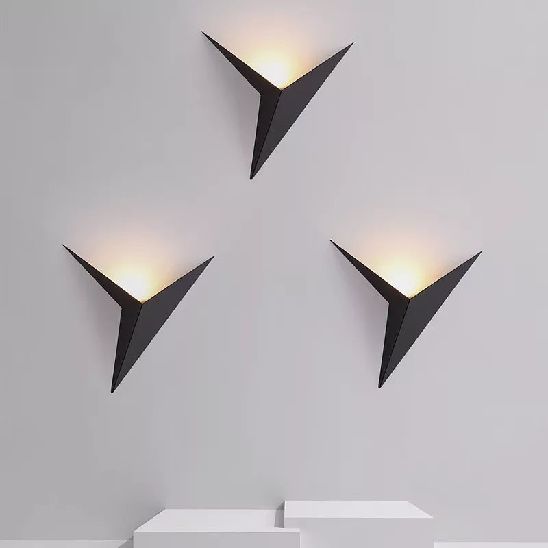 Бра настінне чорне H-24,5 cm Led 6W 3000K Black Origami 221222-100001203