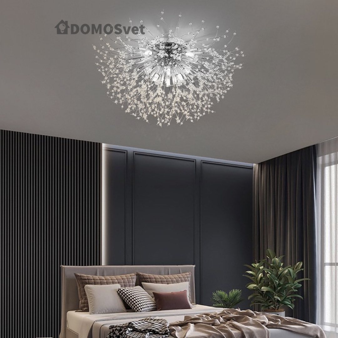 Люстра стельова Chrome Dandelion Кульбаба  D-50 cm / D-55 cm G9 221235-100001229