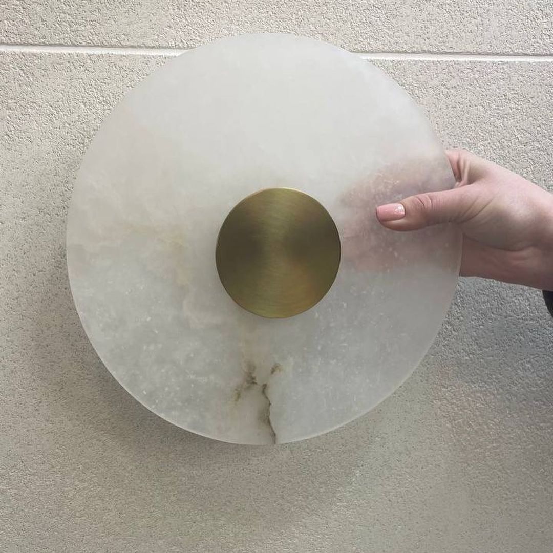 Настінний світильник D-25 cm Led 10W 4000К Gold Marble Circle 230217-100001392
