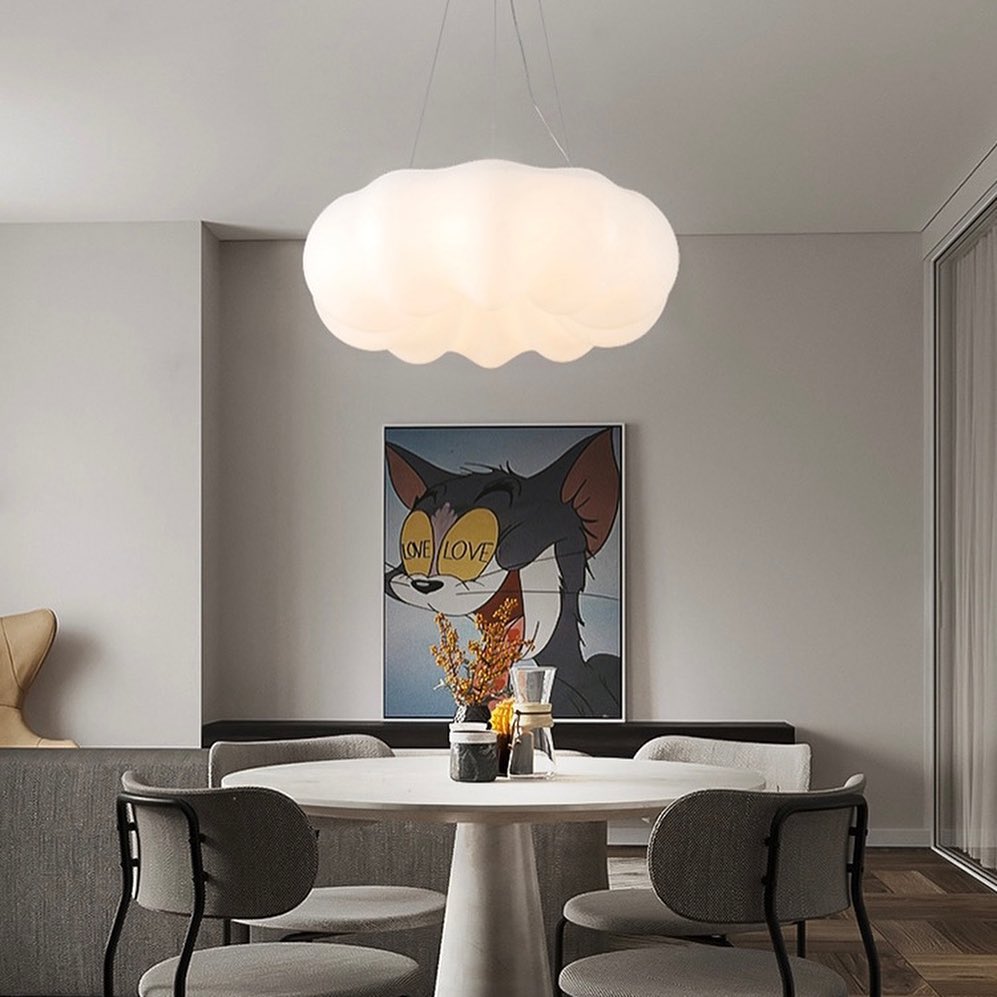 Люстра біла підвісна акрилова Хмаринка D-45 / D-65 White Cloud Lamp 230318-100001443